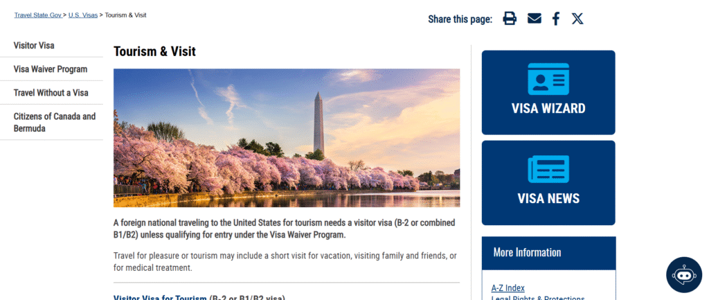 Types of U.S. Tourist Visas (B1/B2)